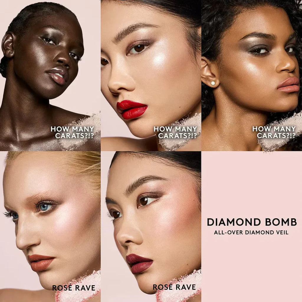 fenty beauty Diamond Bomb All-Over Diamond Veil rose rave