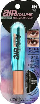 L'Oréal Paris Air Volume Mega Mascara Waterproof, Lightweight Blackest Black