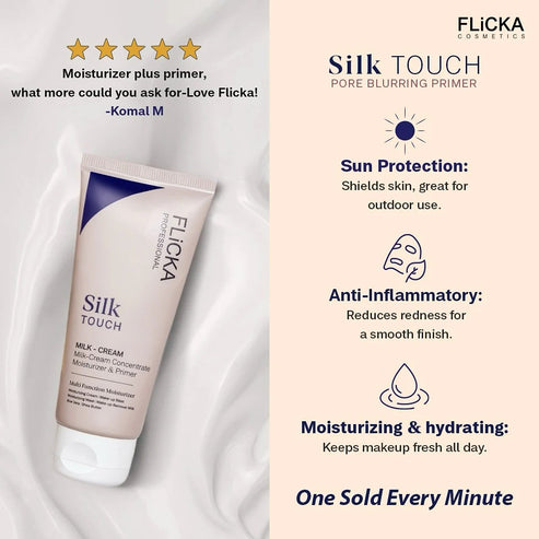 Flicka Silk Touch 3-in-1 Primer Moisturizer with SPF | Pore Blurring